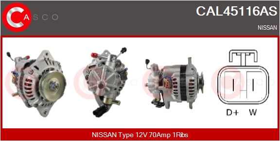 CASCO Generator cal45116as for NISSAN RENAULT