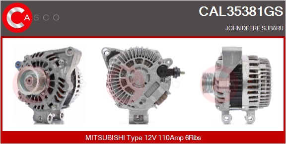 CASCO Generator cal35381gs for MITSUBISHI SUBARU