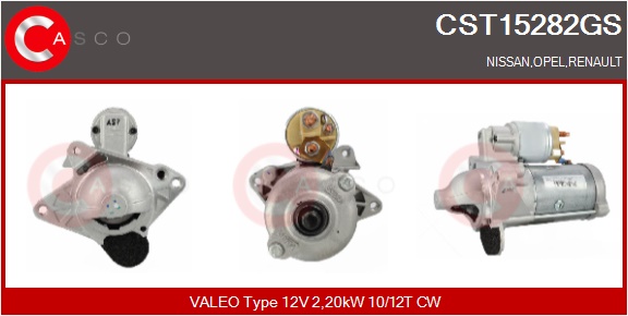 CASCO Starter cst15282gs for OPEL RENAULT NISSAN