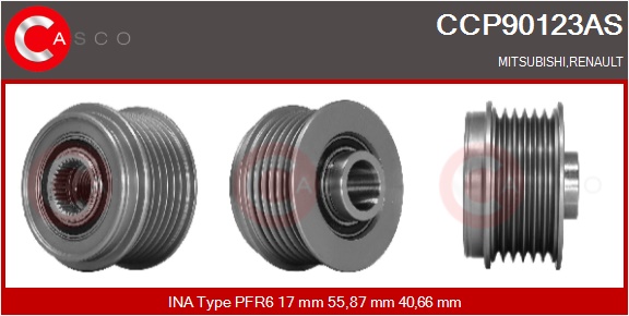 CASCO Remskive, generator ccp90123as for IKA VOLVO RENAULT