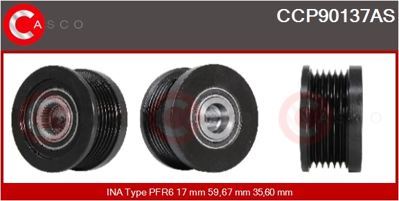 CASCO Remskive, generator ccp90137as for IKA KIA HYUNDAI