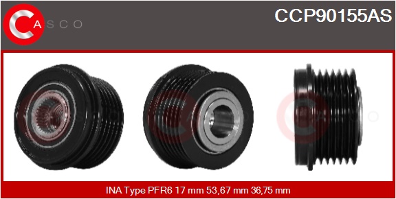 CASCO Remskive, generator ccp90155as for IKA FORD