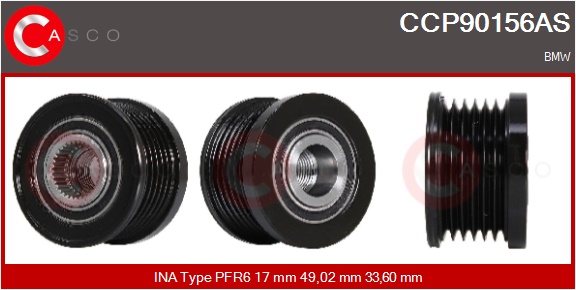 CASCO Remskive, generator ccp90156as for IKA BMW