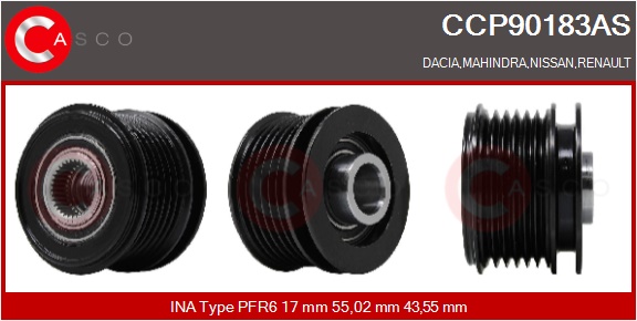 CASCO Remskive, generator ccp90183as for IKA RENAULT