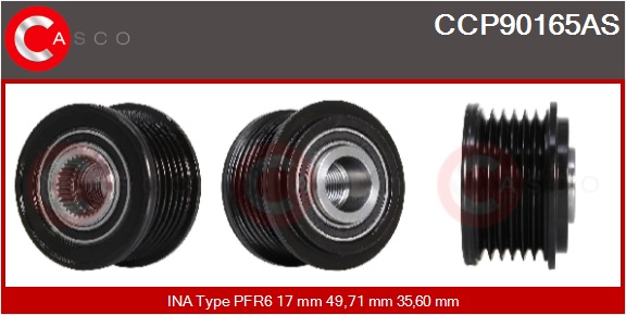 CASCO Remskive, generator ccp90165as for IKA MERCEDES-BENZ