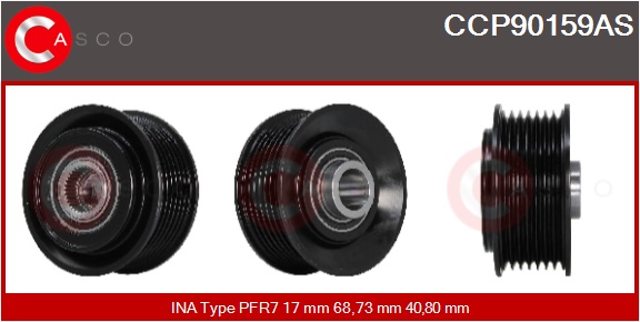 CASCO Remskive, generator ccp90159as for IKA KIA HYUNDAI