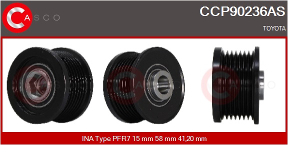 CASCO Remskive, generator ccp90236as for IKA TOYOTA