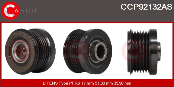 CASCO Remskive, generator ccp92132as for IKA VOLVO FORD