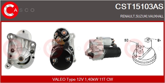 CASCO Starter cst15103as for FORD OPEL RENAULT GENERAL MOTORS