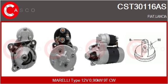 CASCO Starter cst30116as for FIAT