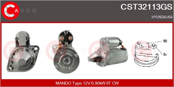 CASCO Starter cst32113gs for HYUNDAI KIA