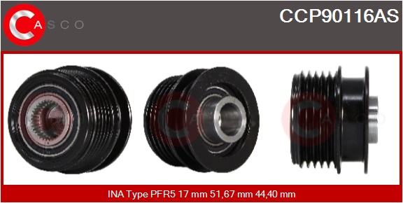 CASCO Remskive, generator ccp90116as for IKA MERCEDES-BENZ