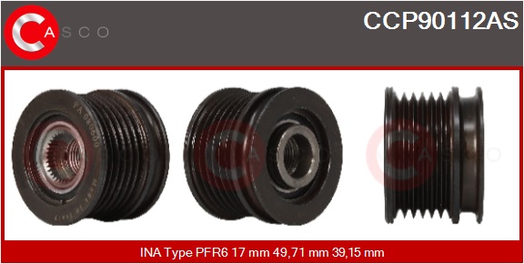 CASCO Remskive, generator ccp90112as for IKA MERCEDES-BENZ