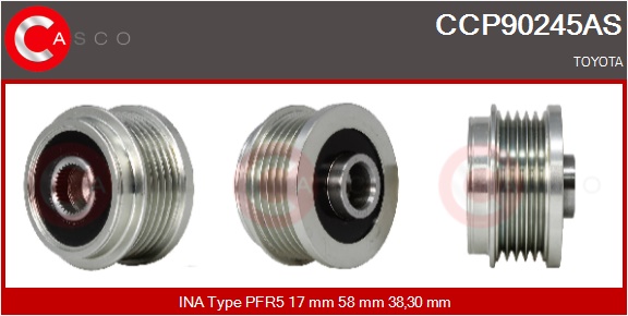 CASCO Remskive, generator ccp90245as for IKA TOYOTA