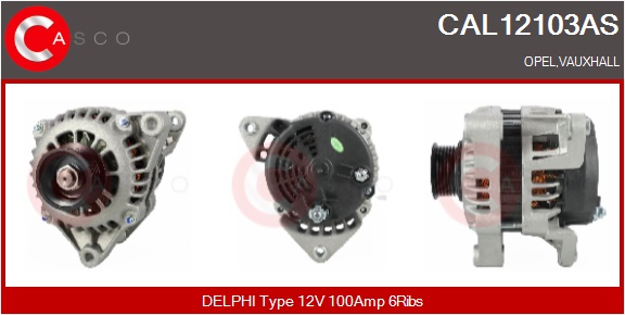 CASCO Generator cal12103as for OPEL VAUXHALL