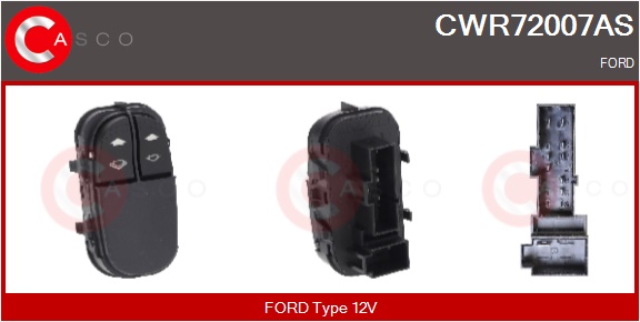 CASCO Kontakt, rudehejs cwr72007as i førerside for FORD