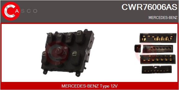 CASCO Kontakt, rudehejs cwr76006as i førerside for MERCEDES-BENZ