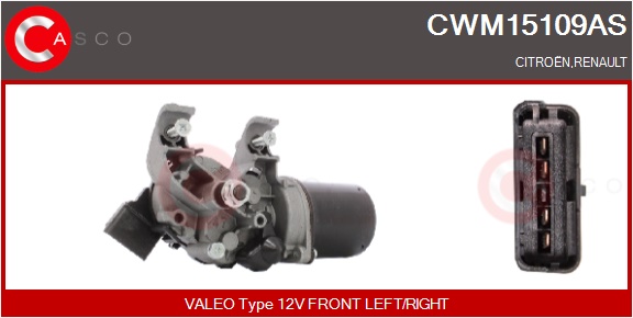 CASCO Viskermotor cwm15109as foran for RENAULT