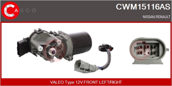 CASCO Viskermotor cwm15116as foran for RENAULT NISSAN