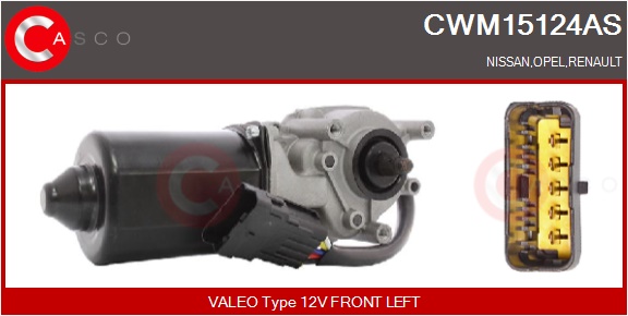 CASCO Viskermotor cwm15124as foran for OPEL GENERAL MOTORS NISSAN RENAULT