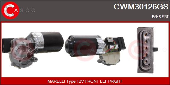 CASCO Viskermotor cwm30126gs foran for FIAT