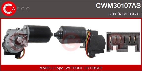 CASCO Viskermotor cwm30107as foran for FIAT