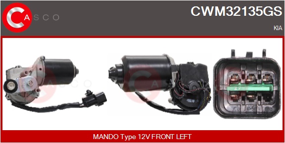 CASCO Viskermotor cwm32135gs foran for KIA HYUNDAI