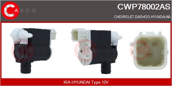 CASCO Vandpumpe, rudevisker/vasker CWP78002AS for GENERAL MOTORS HYUNDAI