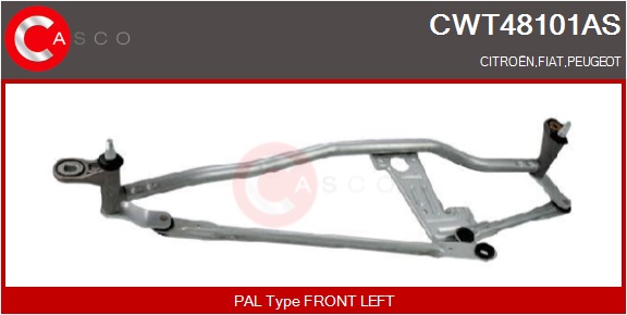 CASCO Viskerarmstang cwt48101as foran for FIAT CITROËN/PEUGEOT