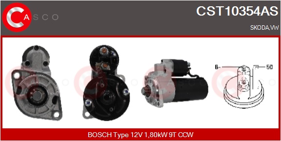 CASCO Starter cst10354as for VAG