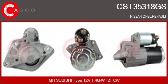 CASCO Starter cst35318gs for OPEL MITSUBISHI NISSAN RENAULT