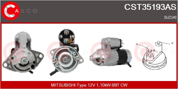 CASCO Starter cst35193as for MAZDA MITSUBISHI SUZUKI
