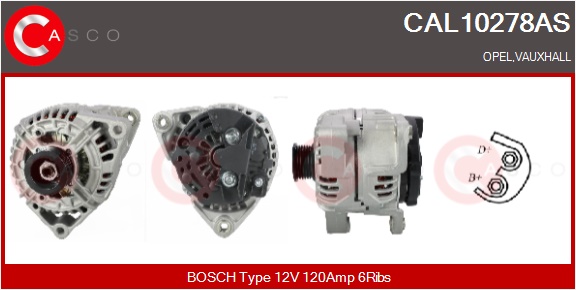 CASCO Generator cal10278as for OPEL