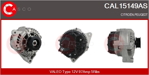 CASCO Generator cal15149as for CITROËN/PEUGEOT
