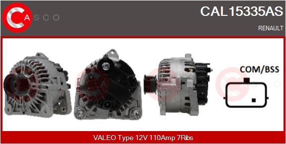 CASCO Generator cal15335as for RENAULT
