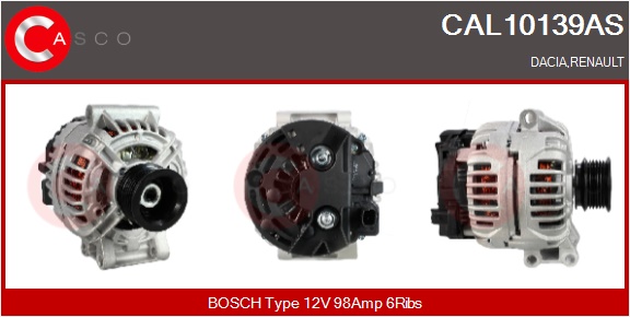 CASCO Generator cal10139as for RENAULT GENERAL MOTORS CITROËN/PEUGEOT