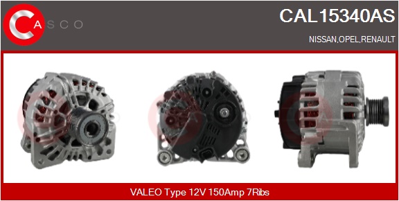 CASCO Generator cal15340as for GENERAL MOTORS OPEL NISSAN RENAULT