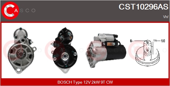 CASCO Starter cst10296as for VAG