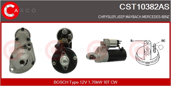 CASCO Starter cst10382as for CHRYSLER MERCEDES-BENZ