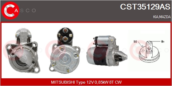 CASCO Starter cst35129as for MAZDA MITSUBISHI KIA