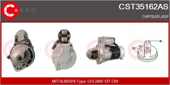 CASCO Starter cst35162as for CHRYSLER JEEP MITSUBISHI