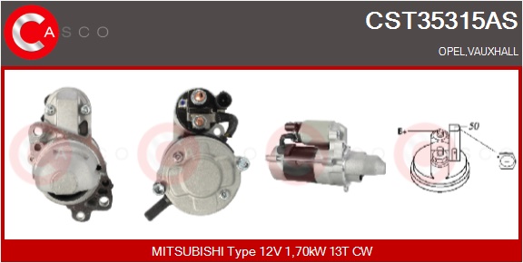 CASCO Starter cst35315as for OPEL MITSUBISHI GENERAL MOTORS