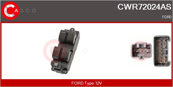 CASCO Kontakt, rudehejs cwr72024as i førerside for FORD