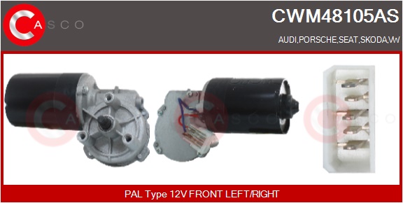 CASCO Viskermotor cwm48105as foran for VW VAG