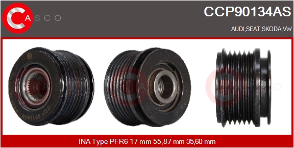 CASCO Remskive, generator ccp90134as for IKA VAG