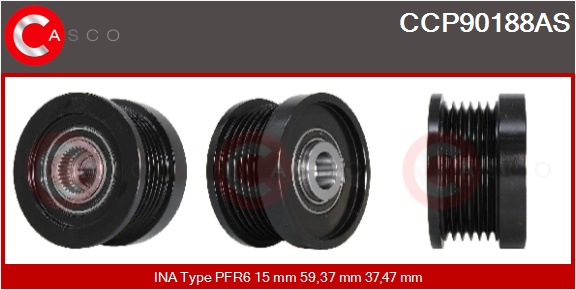 CASCO Remskive, generator ccp90188as for IKA HYUNDAI