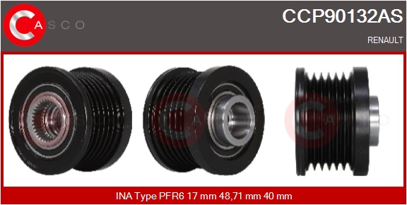 CASCO Remskive, generator ccp90132as for IKA OPEL RENAULT ISUZU