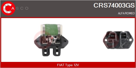 CASCO Formodstand, kølerblæser-elmotor crs74003gs for FIAT