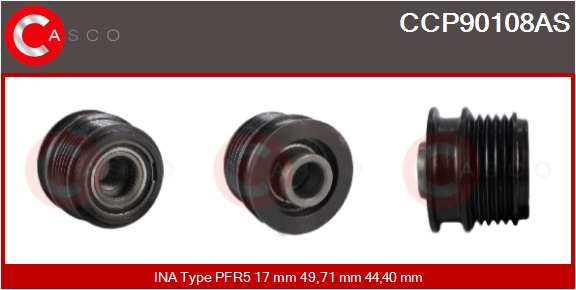 CASCO Remskive, generator ccp90108as for IKA MERCEDES-BENZ