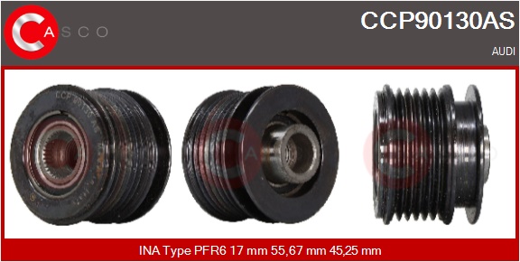 CASCO Remskive, generator ccp90130as for IKA VAG